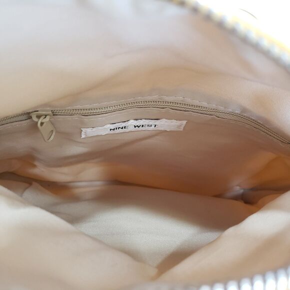 Nine West Woman's Yellow Faux Leather Crossbody Purse - Picture 4 of 9